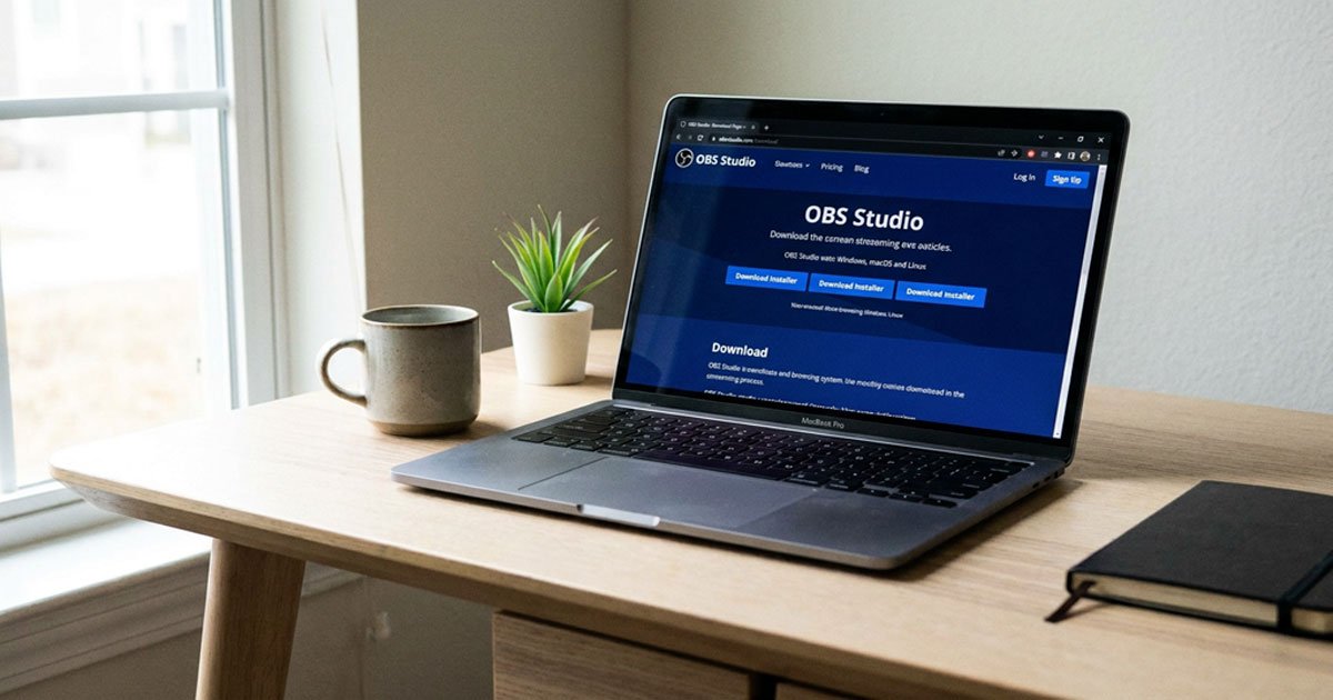 download e instalação do OBS Studio